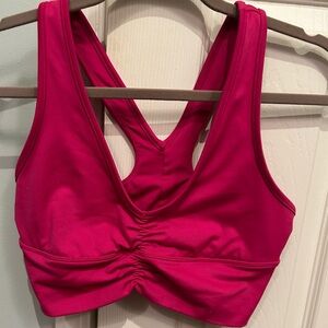 Alo Yoga SMALL Wild Thing Bra - Magenta Crush